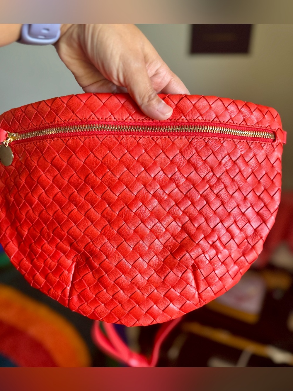 Clare V - Grande Fanny in Bright Poppy NWT